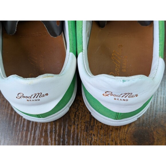 Good Man Brand Legend Low Top Sneakers Green Suede Mens Size US 11 Italy